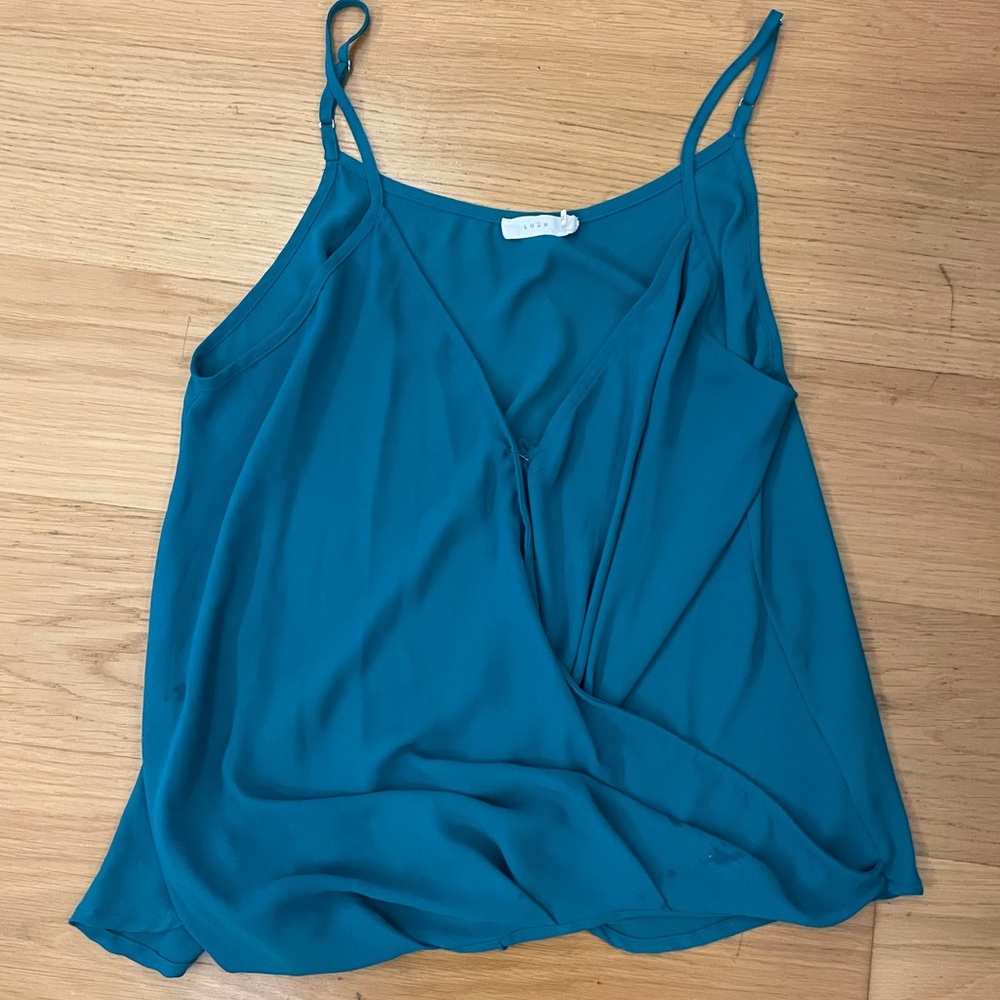 Blue date night tank top